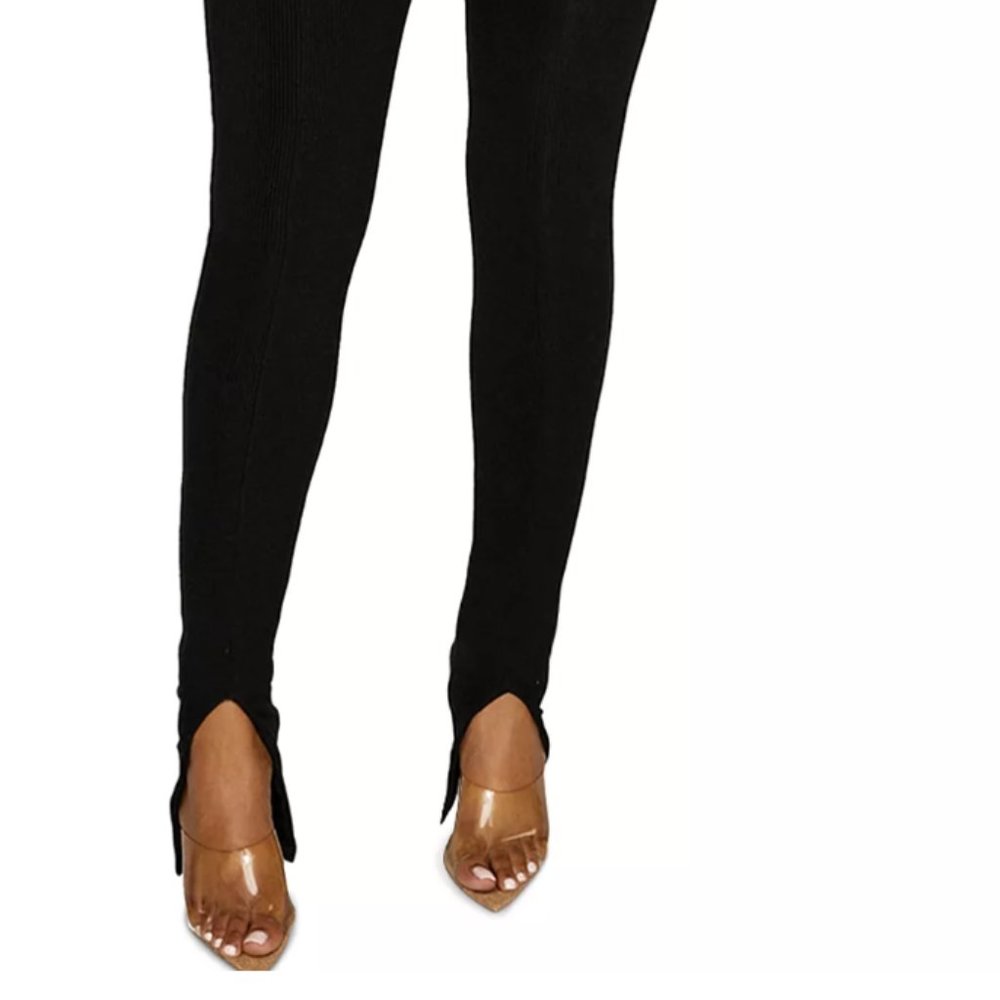 Naked Wardrobe Snatched and Slit Leggings